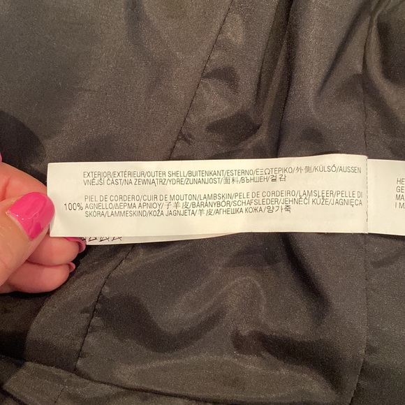 Zara Beautiful Black Zip Up Leather Jacket size Large, excellent condition - Picture 9 of 9